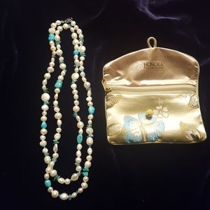 Honora Pearl and Turquoise Necklace